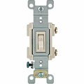 Leviton Residential Grade 15 Amp Toggle Single Pole Switch, Light Almond 204-RS115-TCP